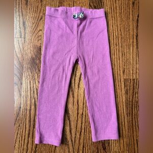 First Impressions Pink/Purple Baby Leggings w/ Bow - Size 24months